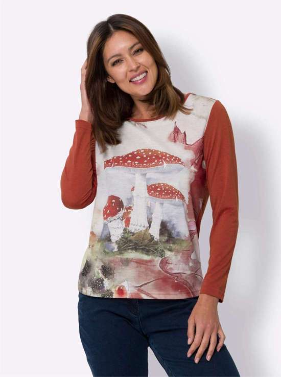 красный ржавый -с рисунком