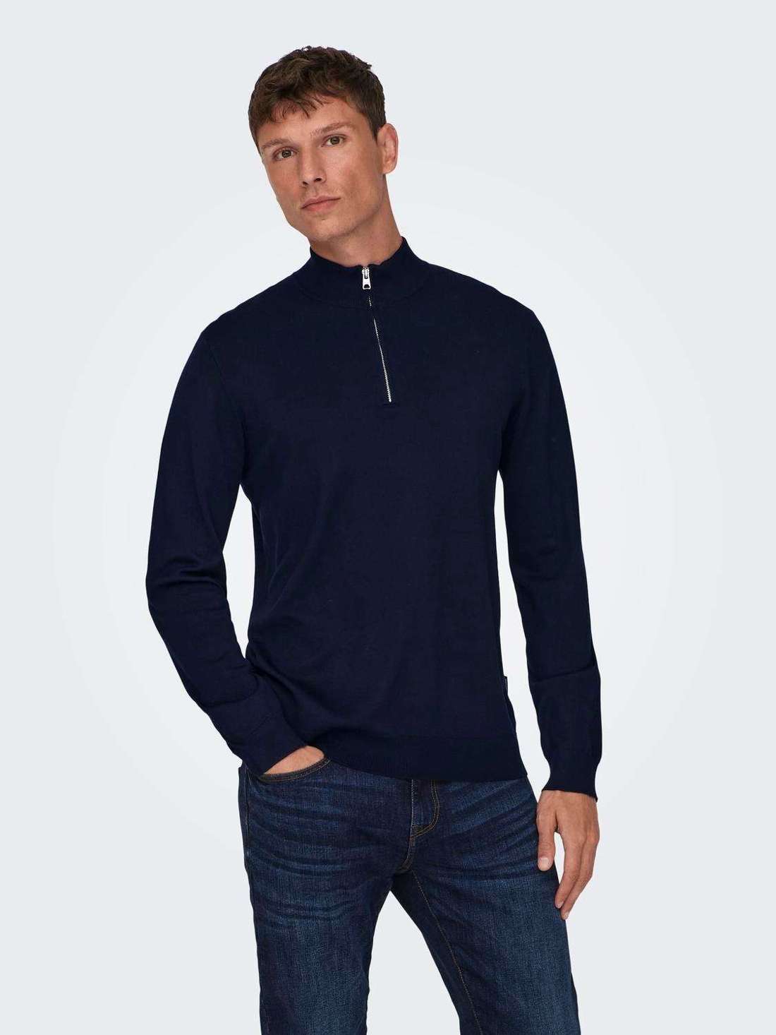 Вязаный свитер ONSWYLER LIFE REG 14 HALF ZIP KNIT NOOS
