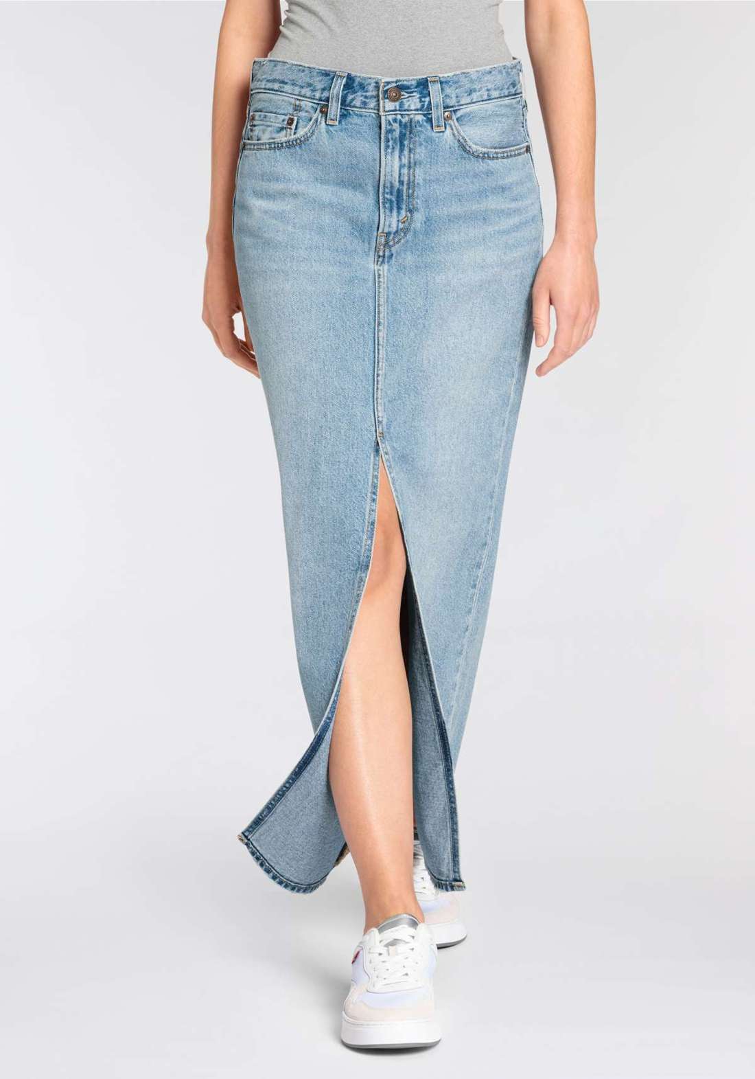 Джинсовая юбка Ankle Column Skirt