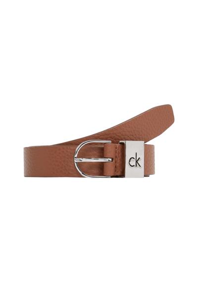 Кожаный ремень CK LOOP THIN ROUND BUCKLE 2.5