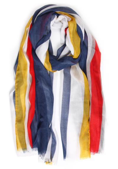 Модный шарф (1 шт.) в узкую и широкую вертикальную полоску.