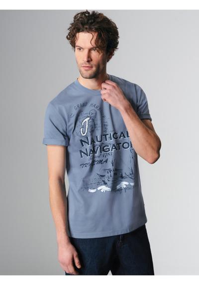 футболка TRIGEMA T-Shirt mit großem Printmotiv "Nautical Navigator"