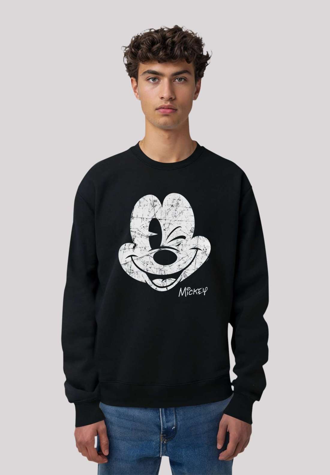 толстовка Disney Micky Maus Gesicht Vintage Look