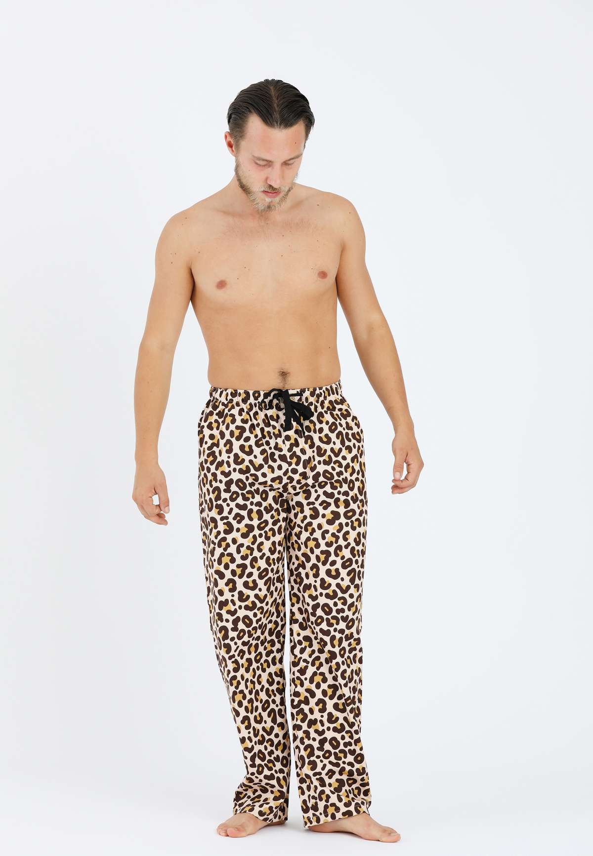 Тканевые брюки с леопардовым принтом