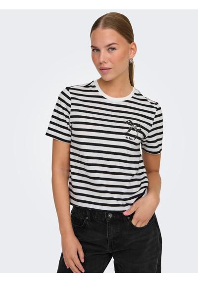 Cloud Dancer Stripes:Black + print bow