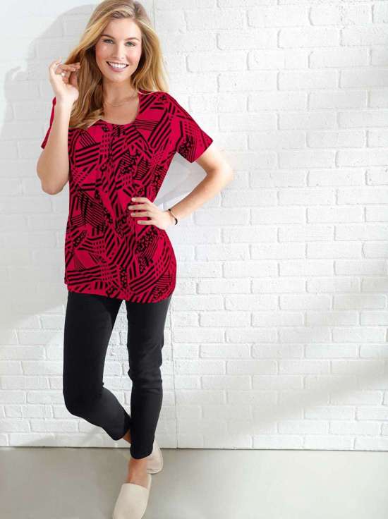 красный-узорчатый