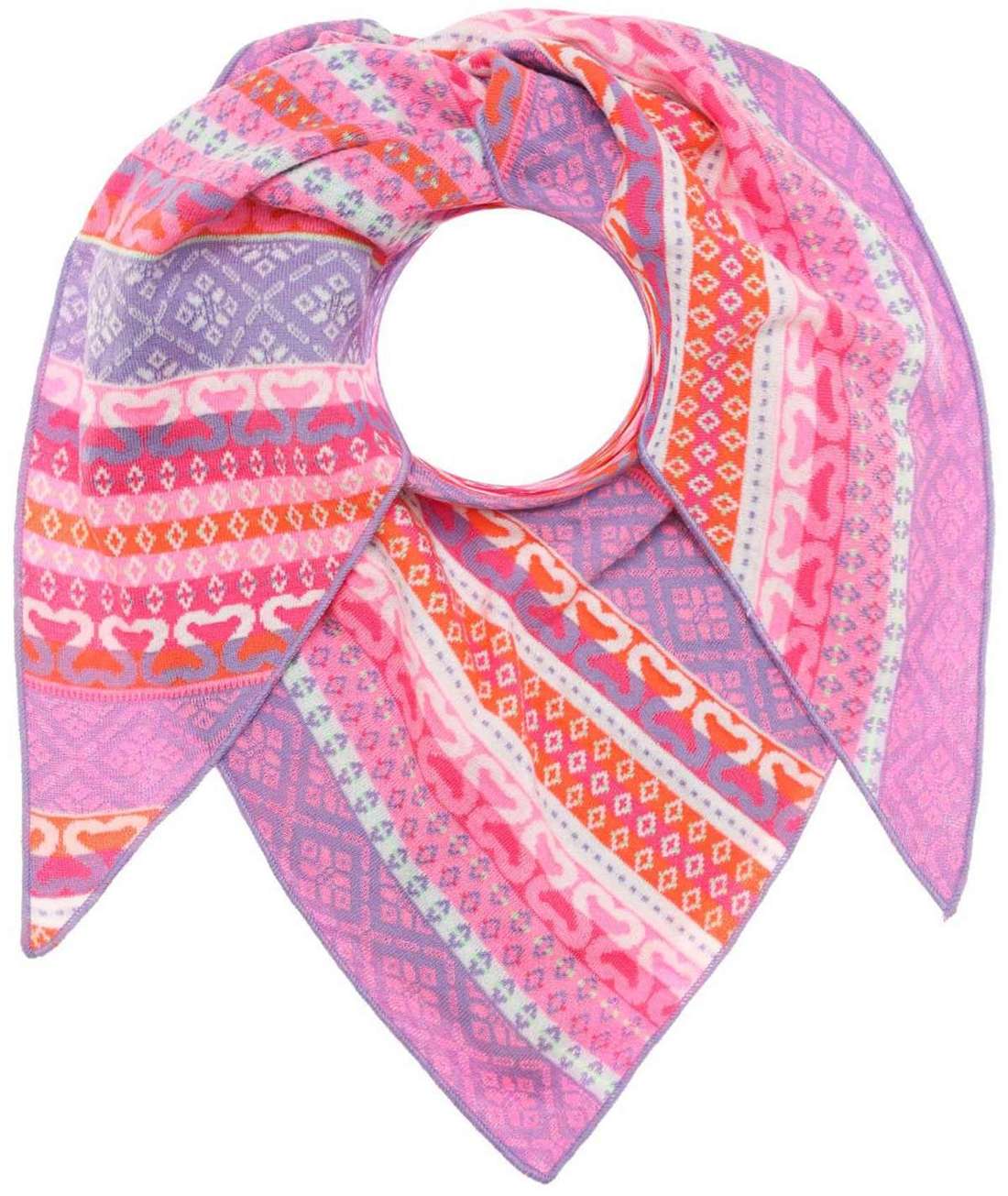 Треугольный шарф с ярким узором `Rio`