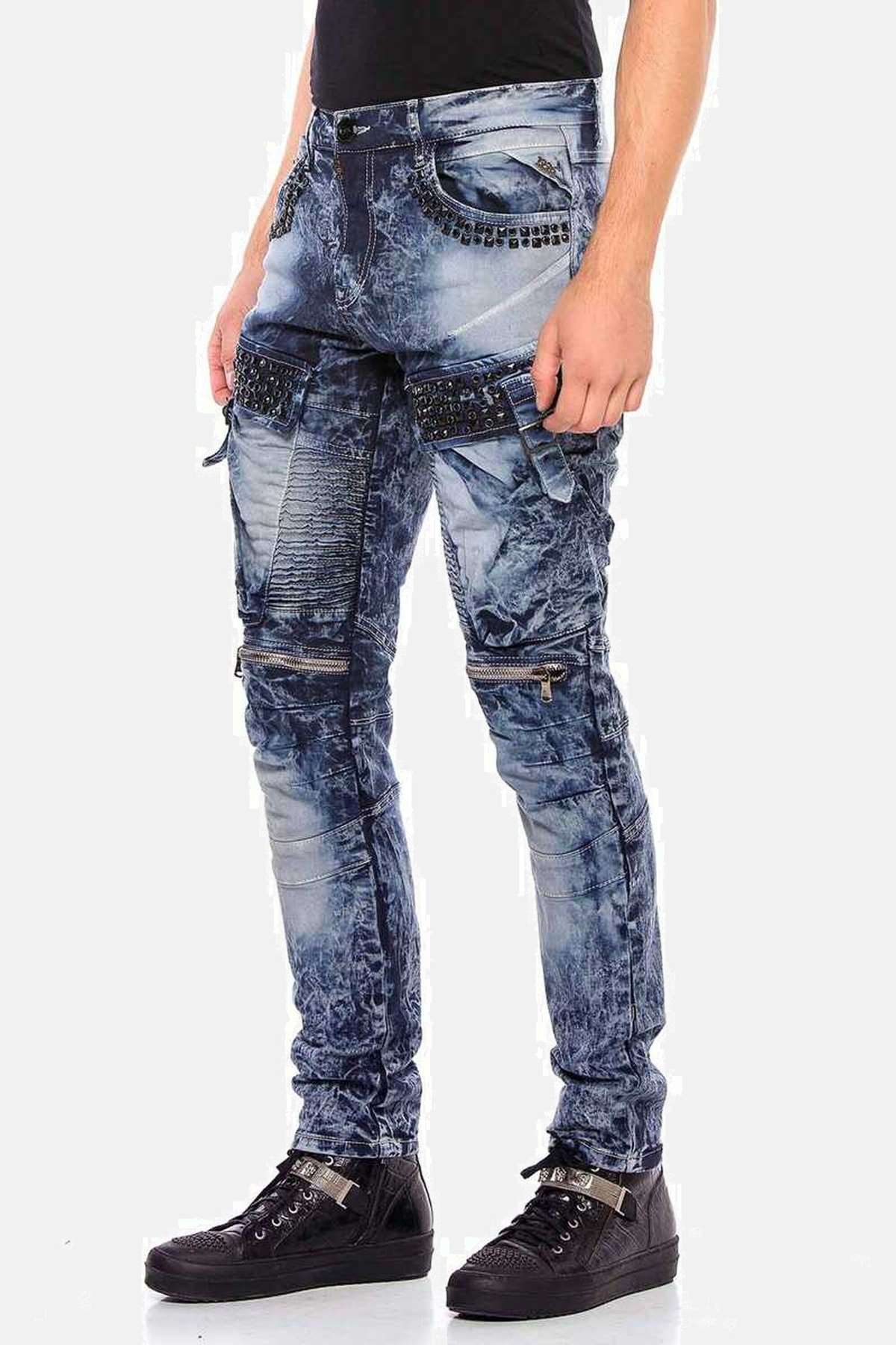 Байкерские джинсы Jeans