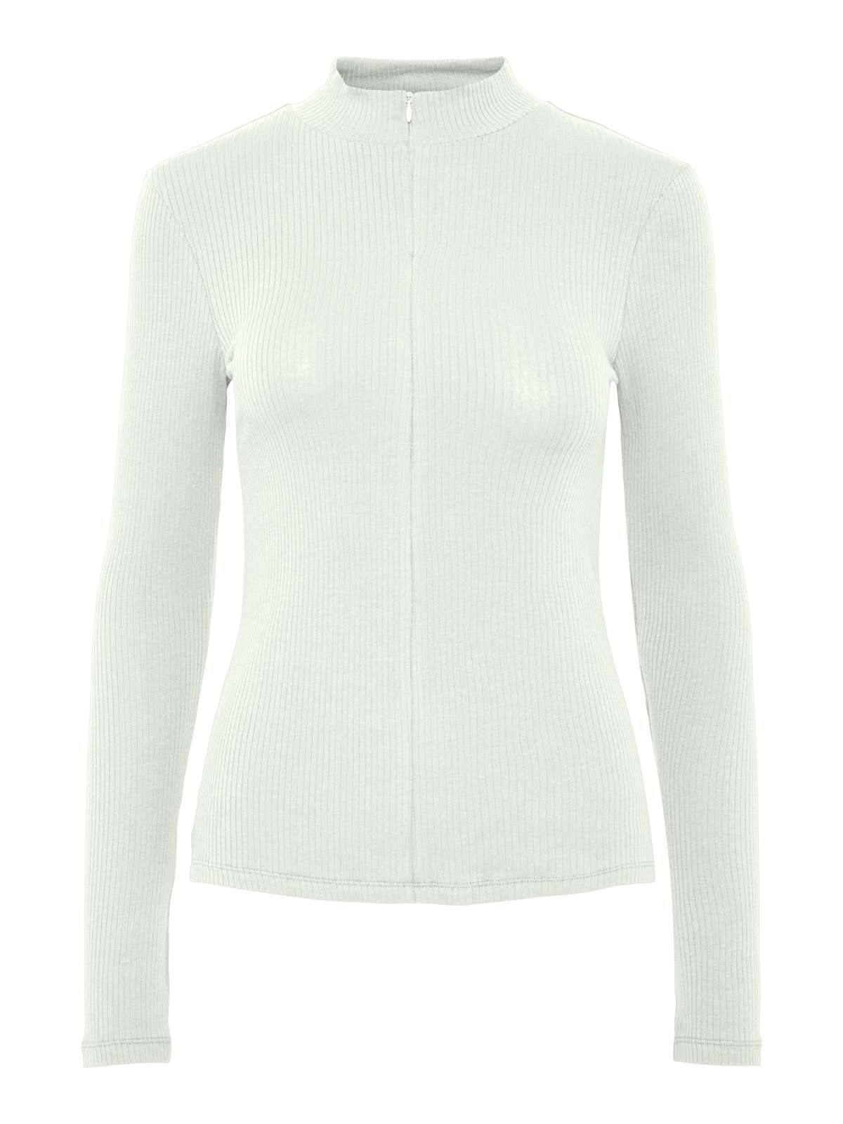 рубашка с воротником стойкой PCKITTE ZIP LS T-NECK TOP NOOS BC