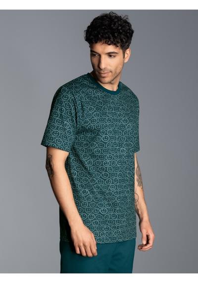 футболка TRIGEMA T-Shirt mit freundlichem Smiley-Muster