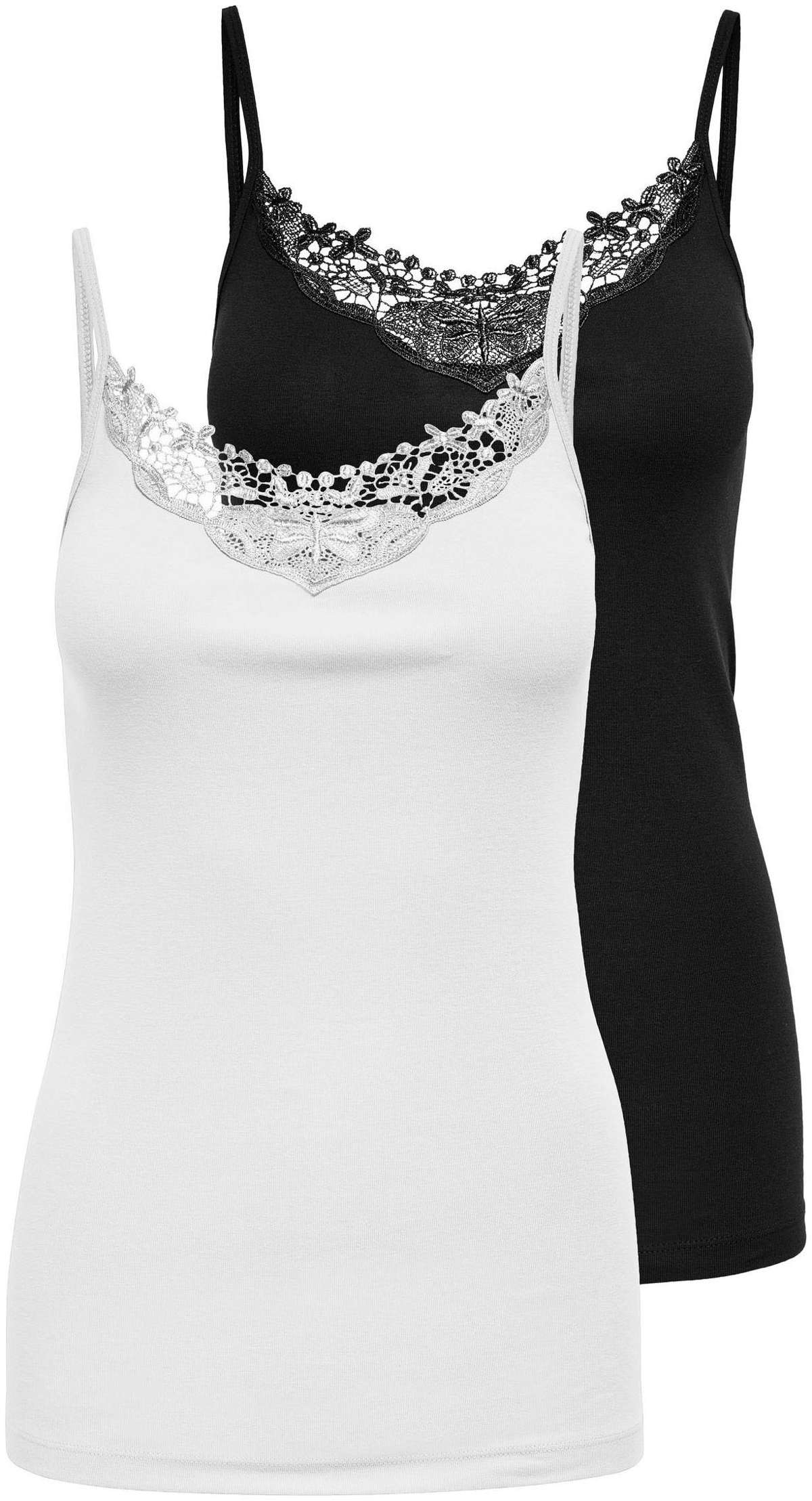 Кружевной топ ONLKIRA LACE SINGLET 2PACK NOOS