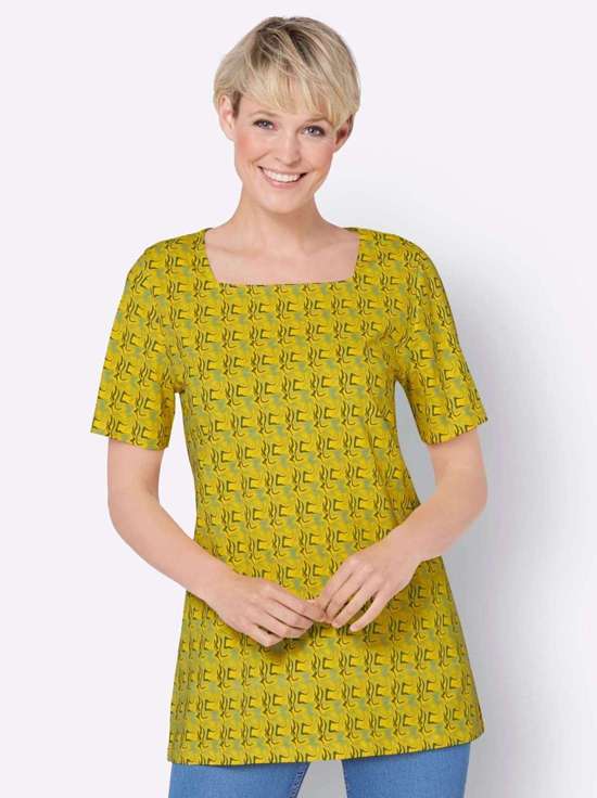 желтый-оливковый-с рисунком