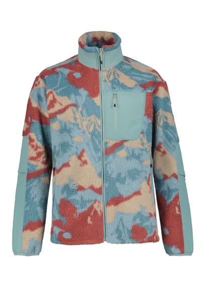 Флисовая рубашка с контрастной нашивкой-логотипом на плече. H PRINT FLEECEJACKE MEMPHIS