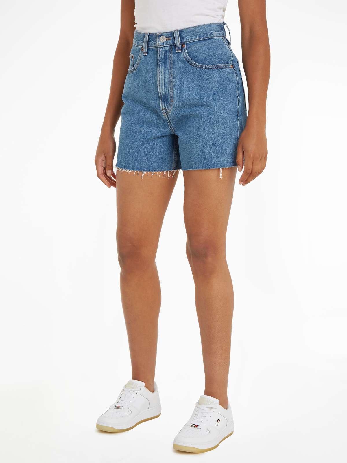 Шорты с логотипом и флагом Tommy Jeans MOM UH SHORT BH0034