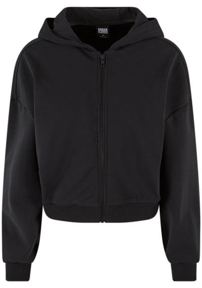 Толстовка »Urban Classics Damen Ladies Cozy Short Zip Hoody«