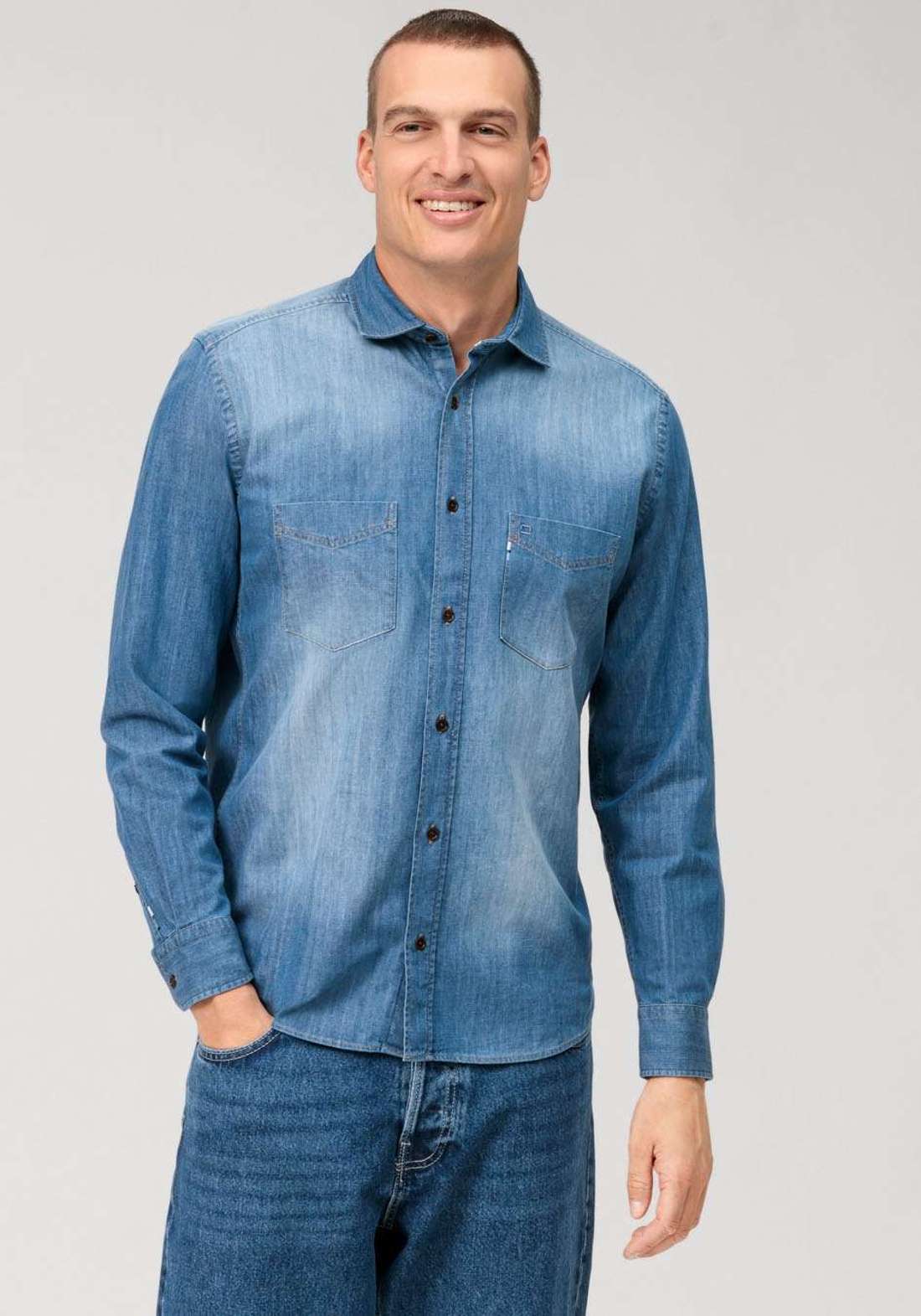 Джинсовая рубашка Casual