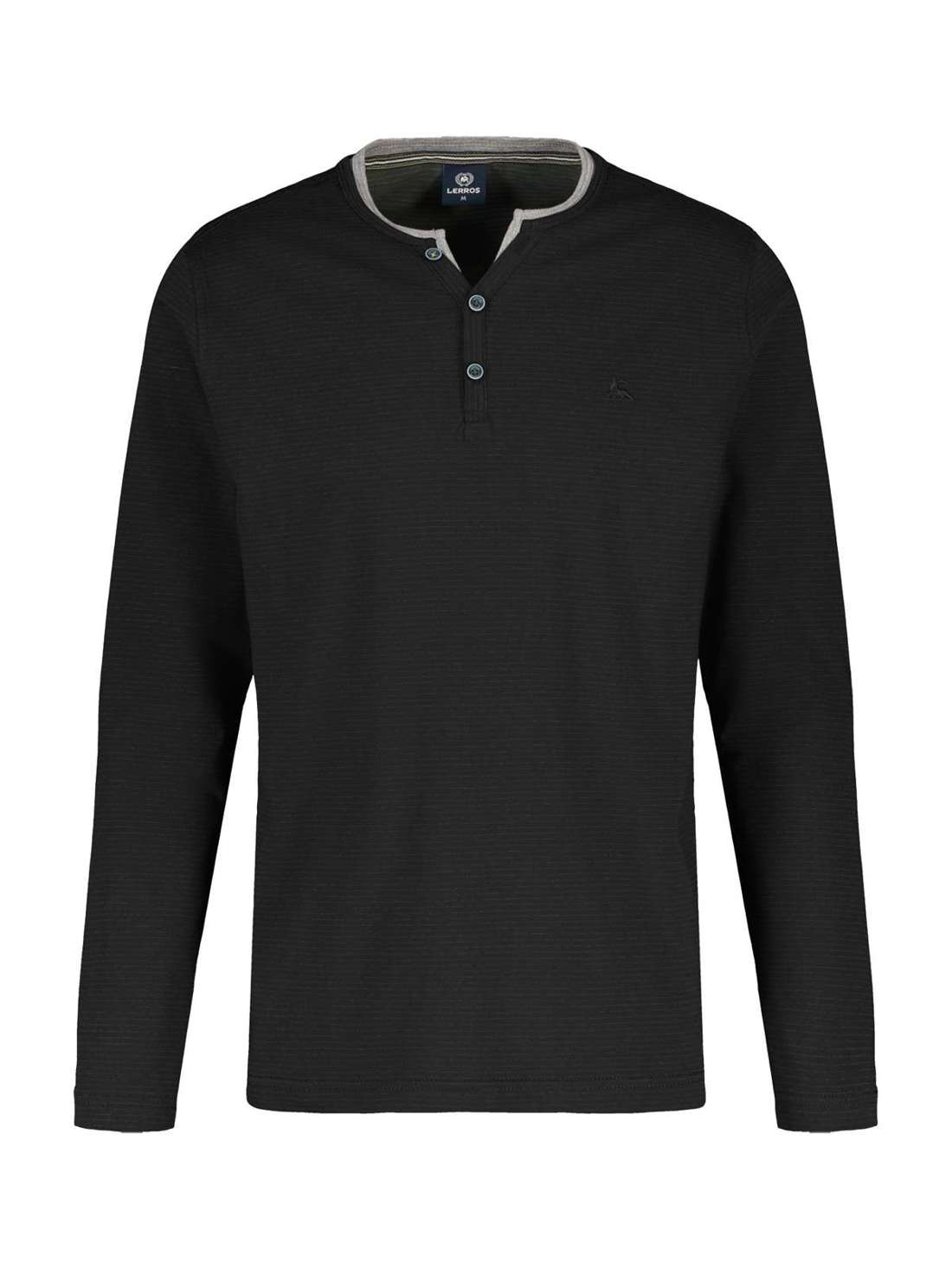 Рубашка с длинным рукавом LERROS Langarmshirt mit Serafinokragen