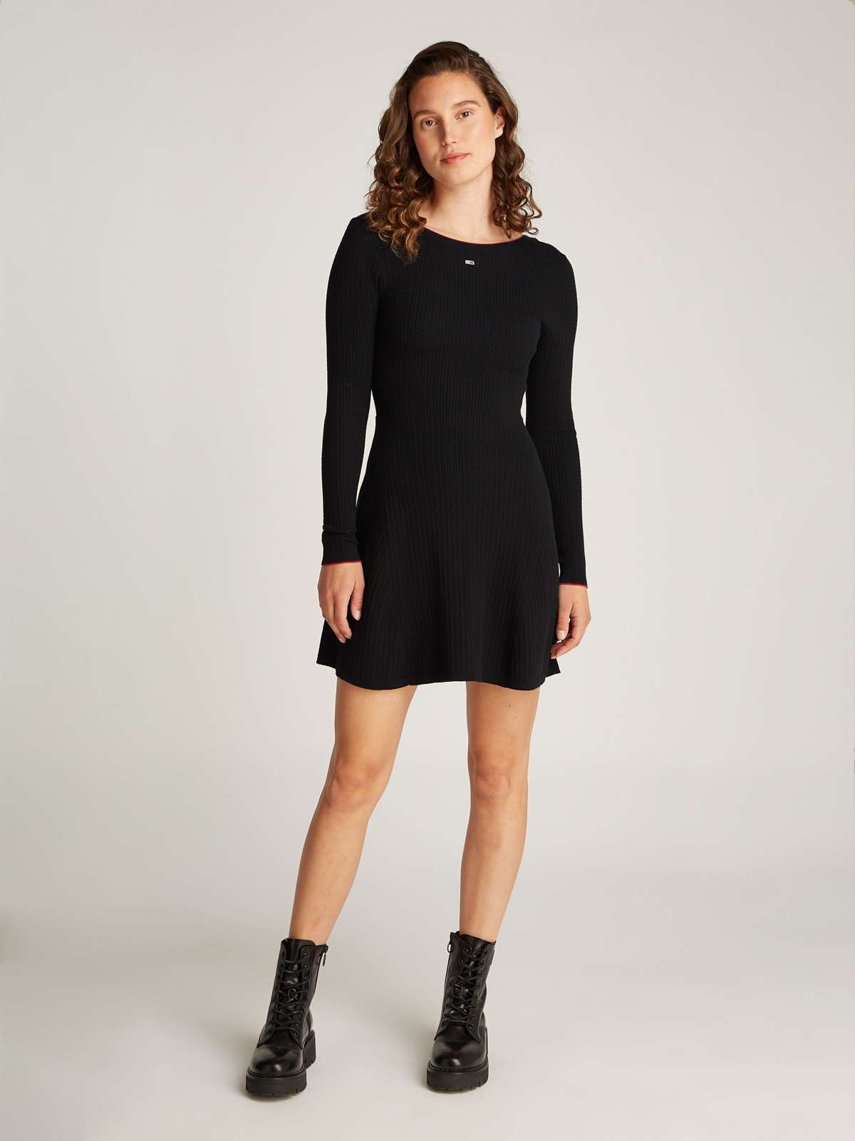 Трикотажное платье косой вязки TJW F&F CABLE SWEATER DRESS