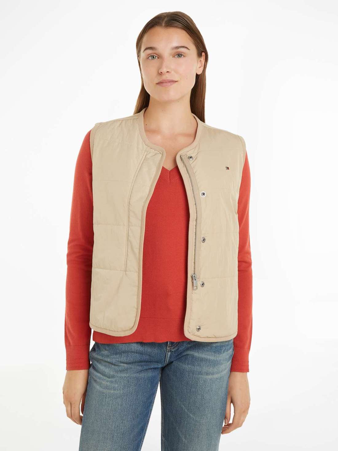 Стеганый жилет с флагом-логотипом Tommy Jeans JERSEY LINED VEST