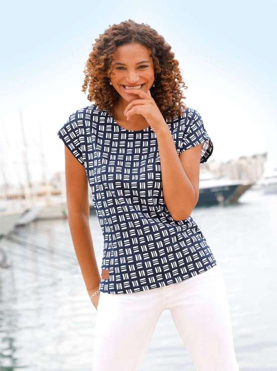 цв.морской волны-экрю-с рисунком