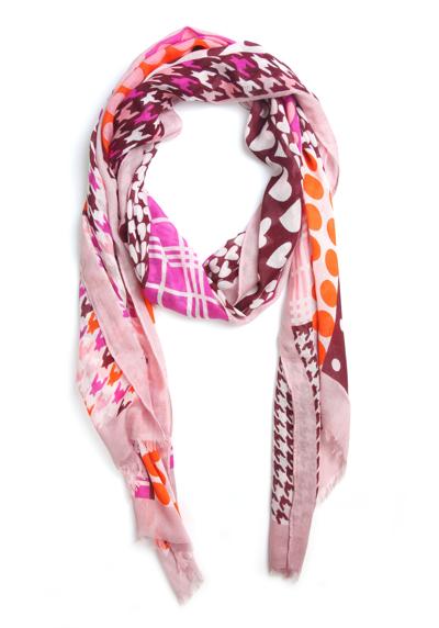 Модный шарф (1 штука), яркое сочетание цветов и форм.
