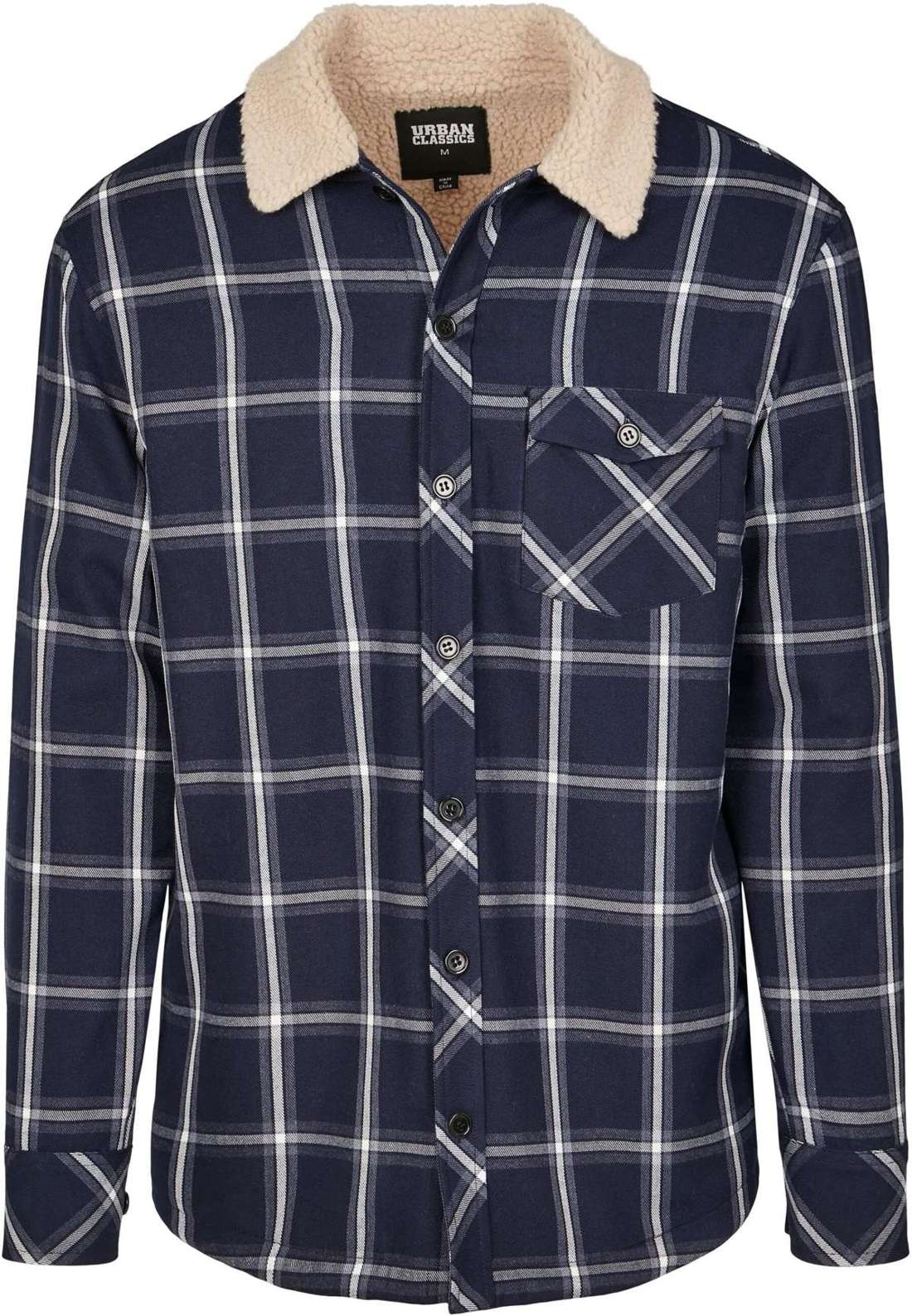 Рубашка с длинным рукавом Urban Classics Herren Sherpa Lined Shirt Jacket