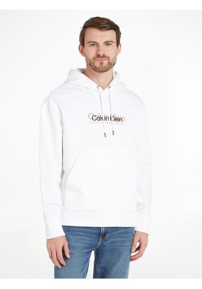 Толстовка с капюшоном и фирменной этикеткой DOUBLE FLOCK LOGO HOODIE