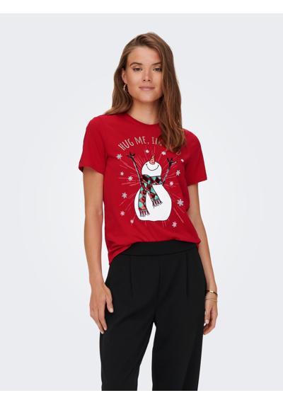 рубашка с круглым вырезом ONLXMAS YRSA CHRISTMAS REG S/S TOP JRS