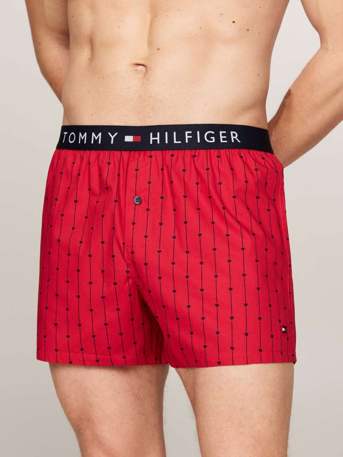 Веб-боксеры с принтом в виде сердечек WOVEN BOXER PRINT