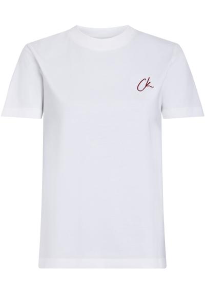 Футболка больших размеров с вышитым логотипом. Plus Embroidered CK Regular Tee