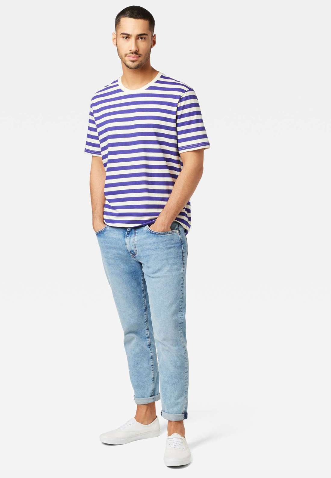 рубашка с круглым вырезом STRIPE TEE