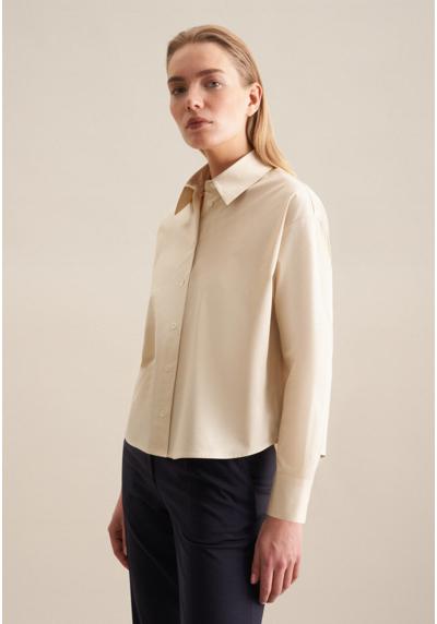 Блузка-рубашка, воротник с длинными рукавами, однотонная