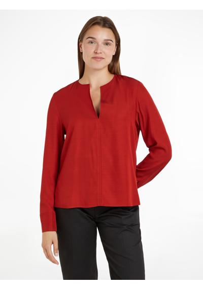 Классическая блузка с флагом Tommy Hilfiger VISCOSE REGULAR V-NECK LS BLOUSE