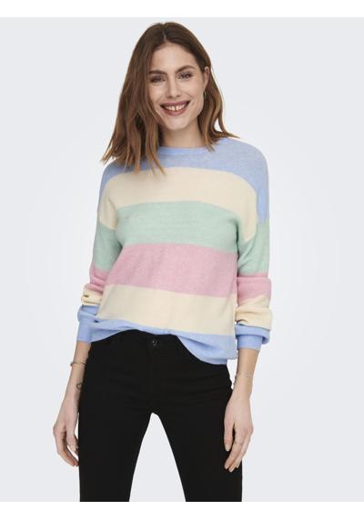 Вязаный свитер ONLATIA L/S STRIPE PULLOVER KNT NOOS