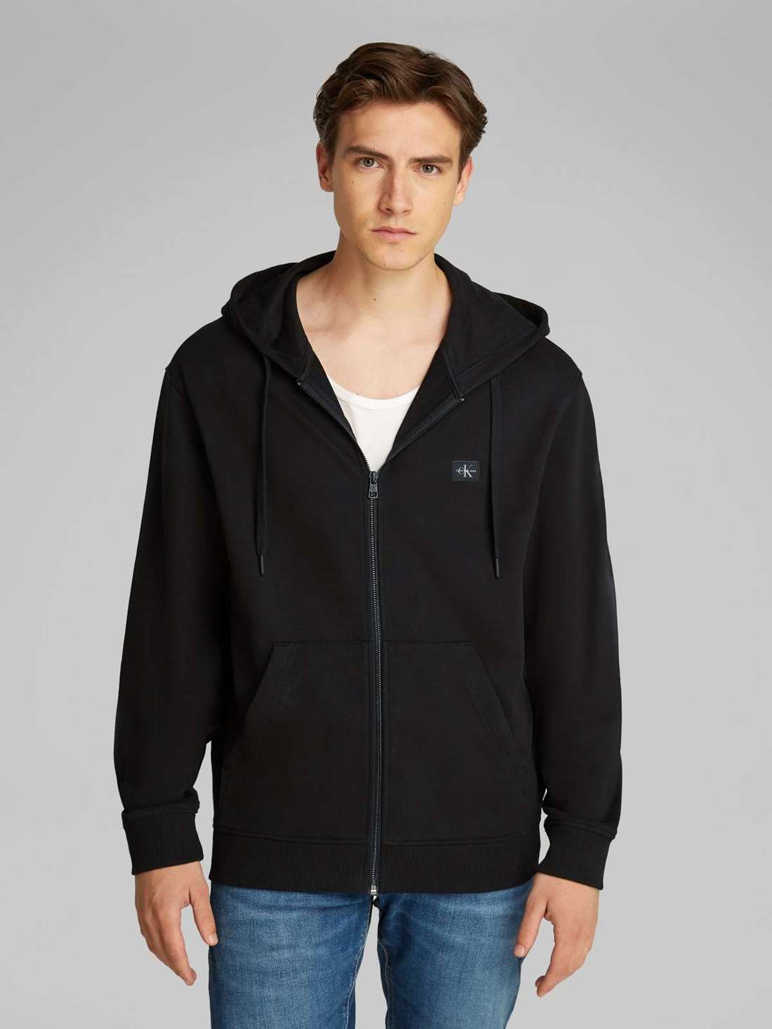 Толстовка с нашивкой-логотипом WOVEN LABEL ZIP THROUGH HOODIE
