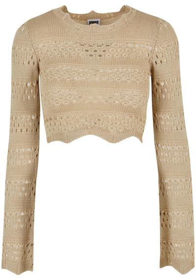 Свитер с круглым вырезом Urban Classics Damen Ladies Cropped Crochet Knit Sweater