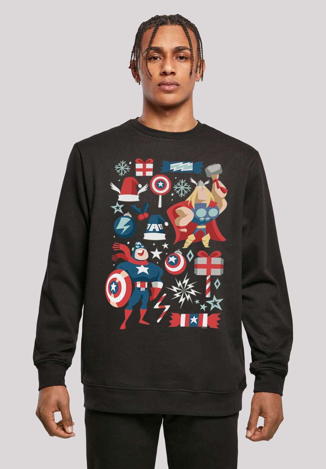 Толстовка с капюшоном Marvel Thor und Captain America christmas