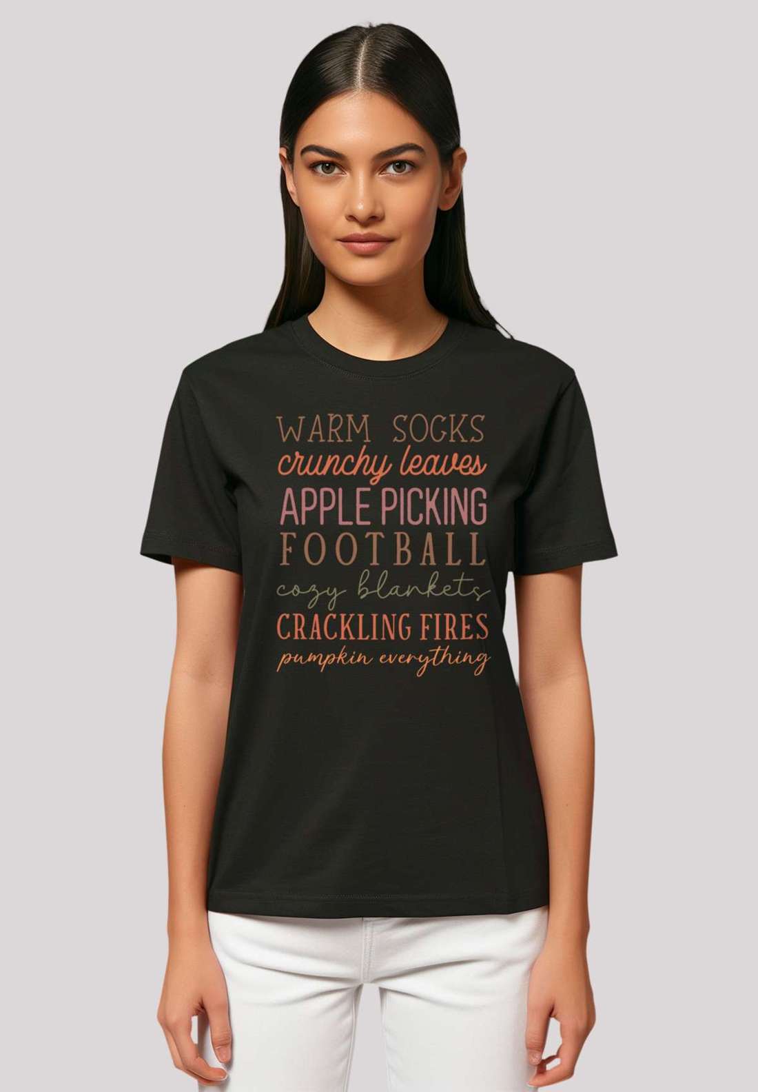 футболка Fall Socks leaves football apples