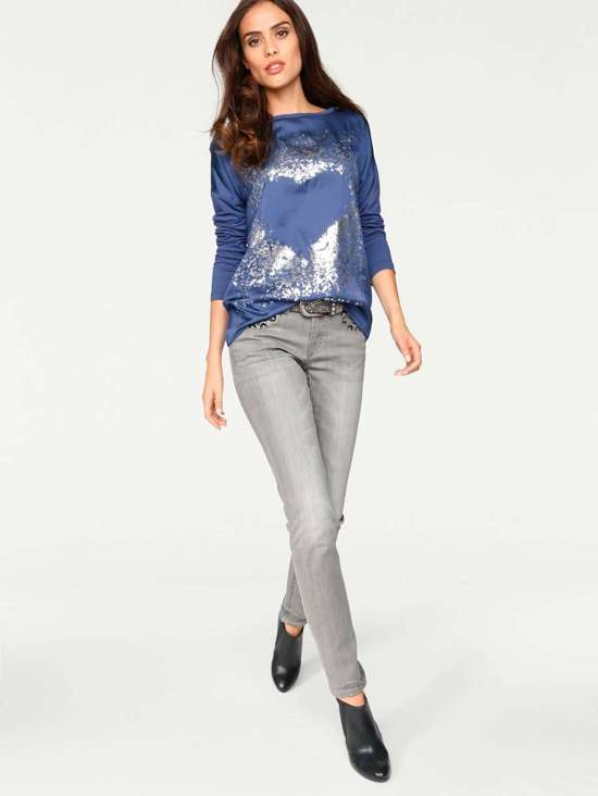 синий джинсовый