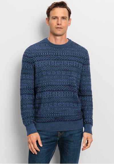 Свитер с круглым вырезом модной структуры. Strick Casual