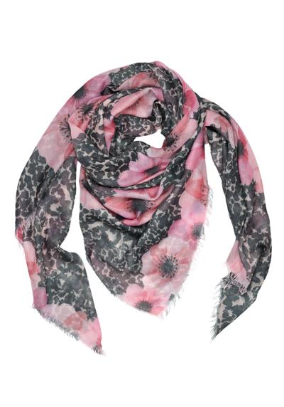 Модный шарф, (1 штука), формата XXL с цветами мака.