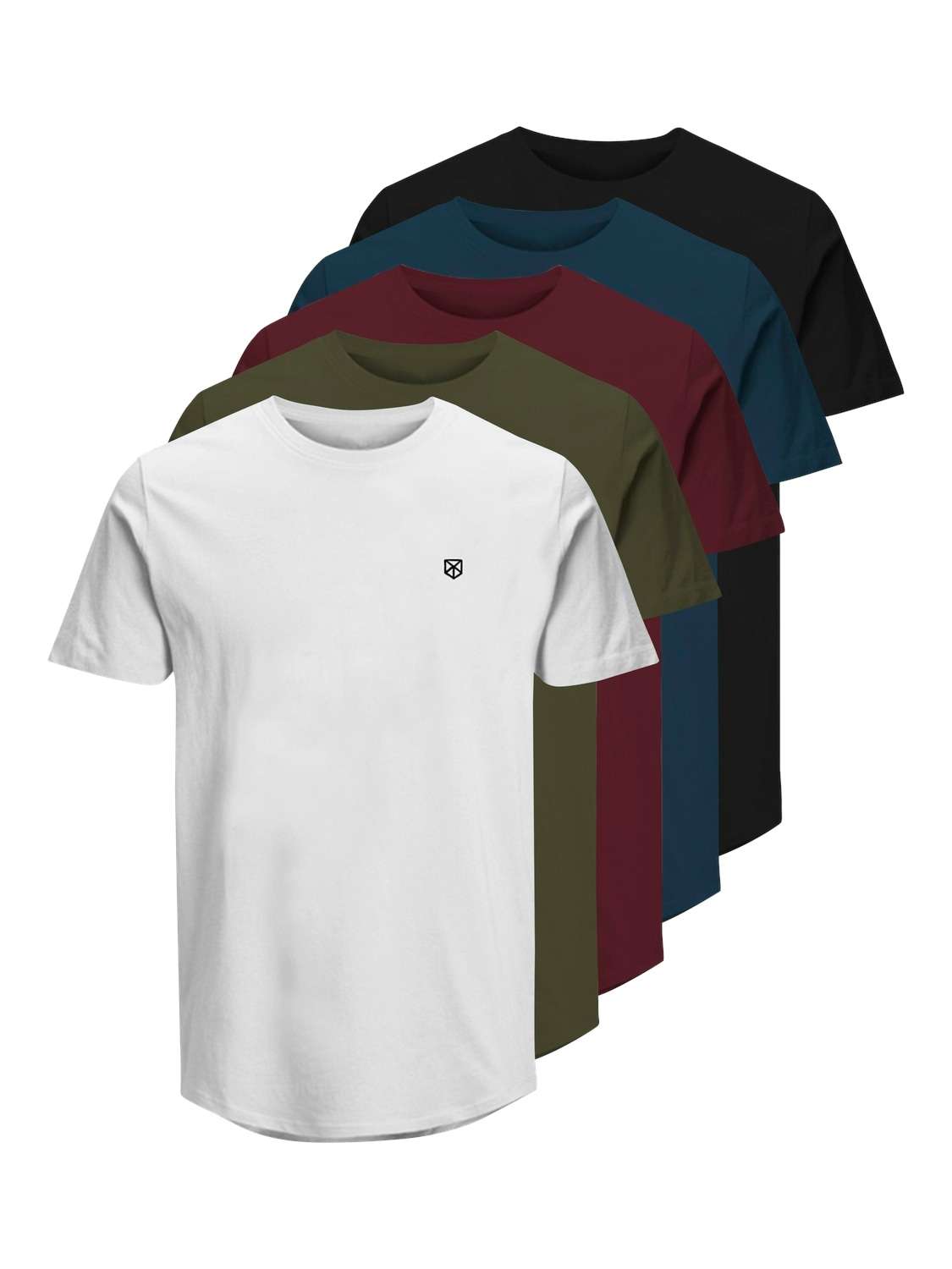 рубашка с круглым вырезом JPRBLABRODY TEE SS CREW NECK 5PK MP