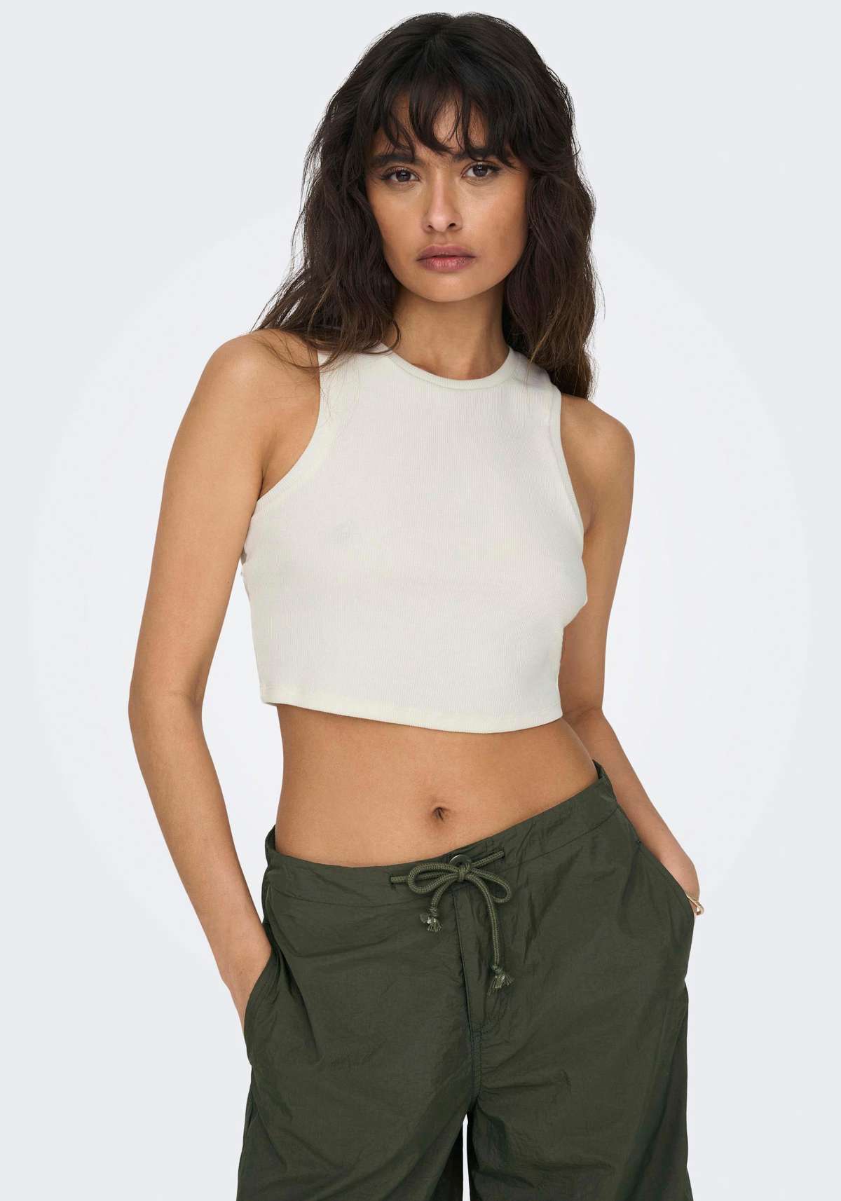 Майка ONLVILMA S/L CROPPED TANK TOP JRS NOOS