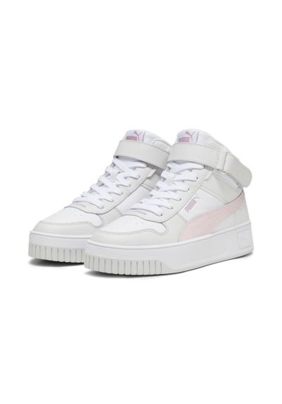 white frosty pink feather gray