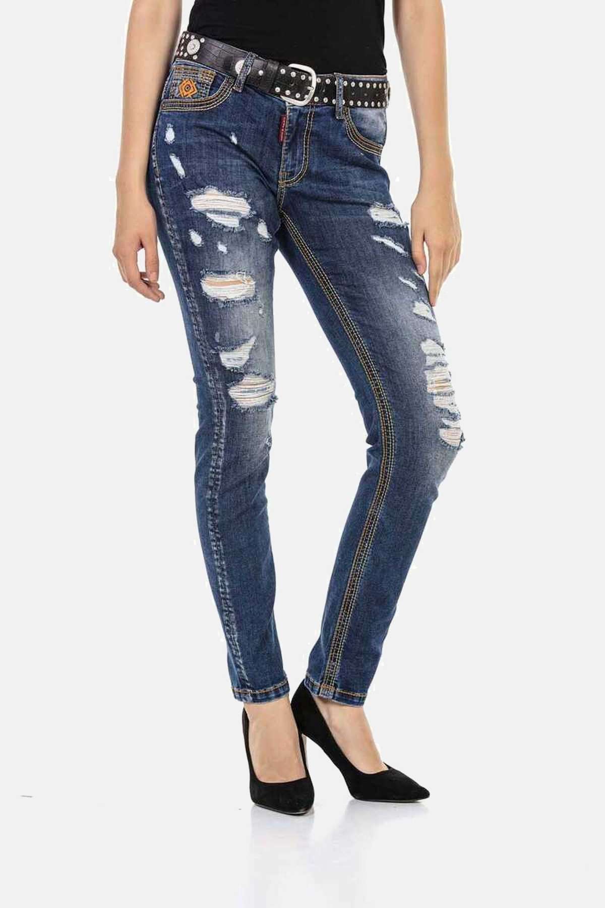 Джинсы узкого кроя в ярком дизайне Jeans