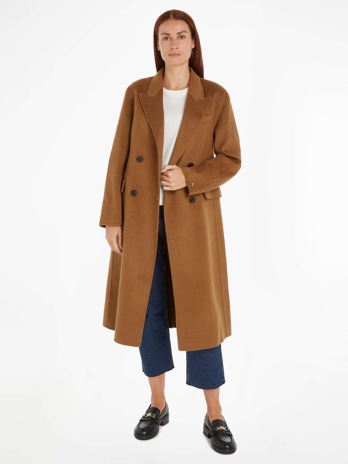 Зимнее пальто с вышивкой логотипа Tommy Hilfiger MD DF WOOL BLEND DB COAT