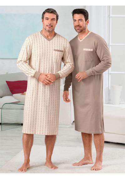 braun + beige-bedruckt