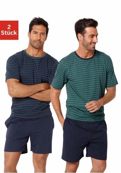 Пижамы, (4 шт., 2 шт.), короткие в полосатый дизайн