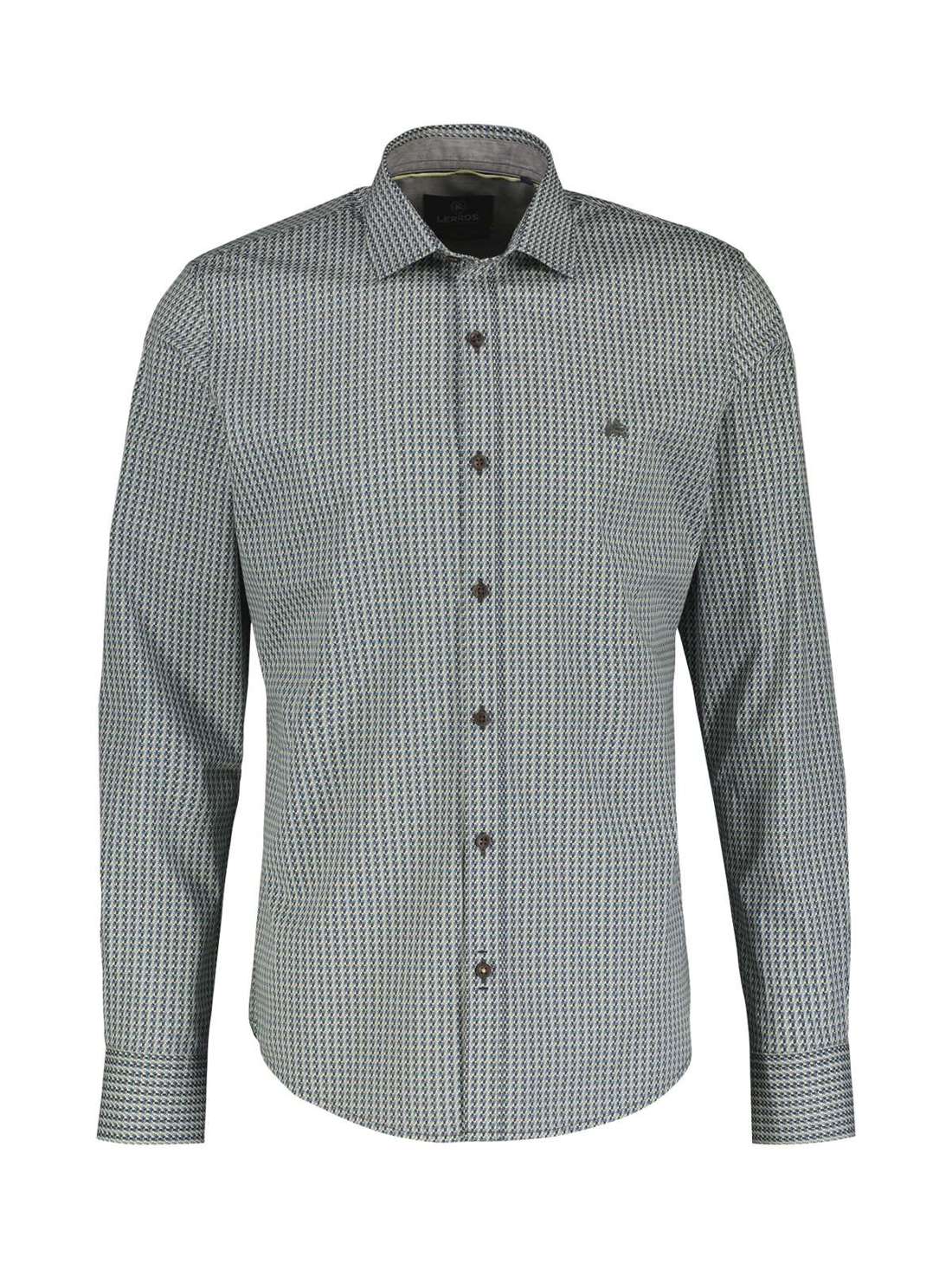 Рубашка с длинным рукавом LERROS Herren Langarmhemd in Poplin-Stretchqualität