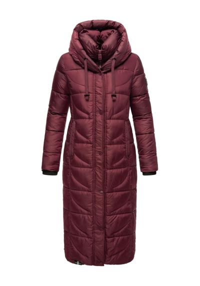 Стеганое пальто, модное зимнее пальто с прорезями и капюшоном.